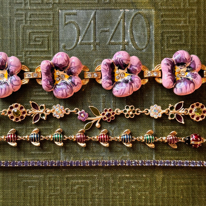 Gold Purple Bracelets