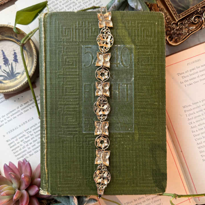 Gold Floral Enamel Bracelets