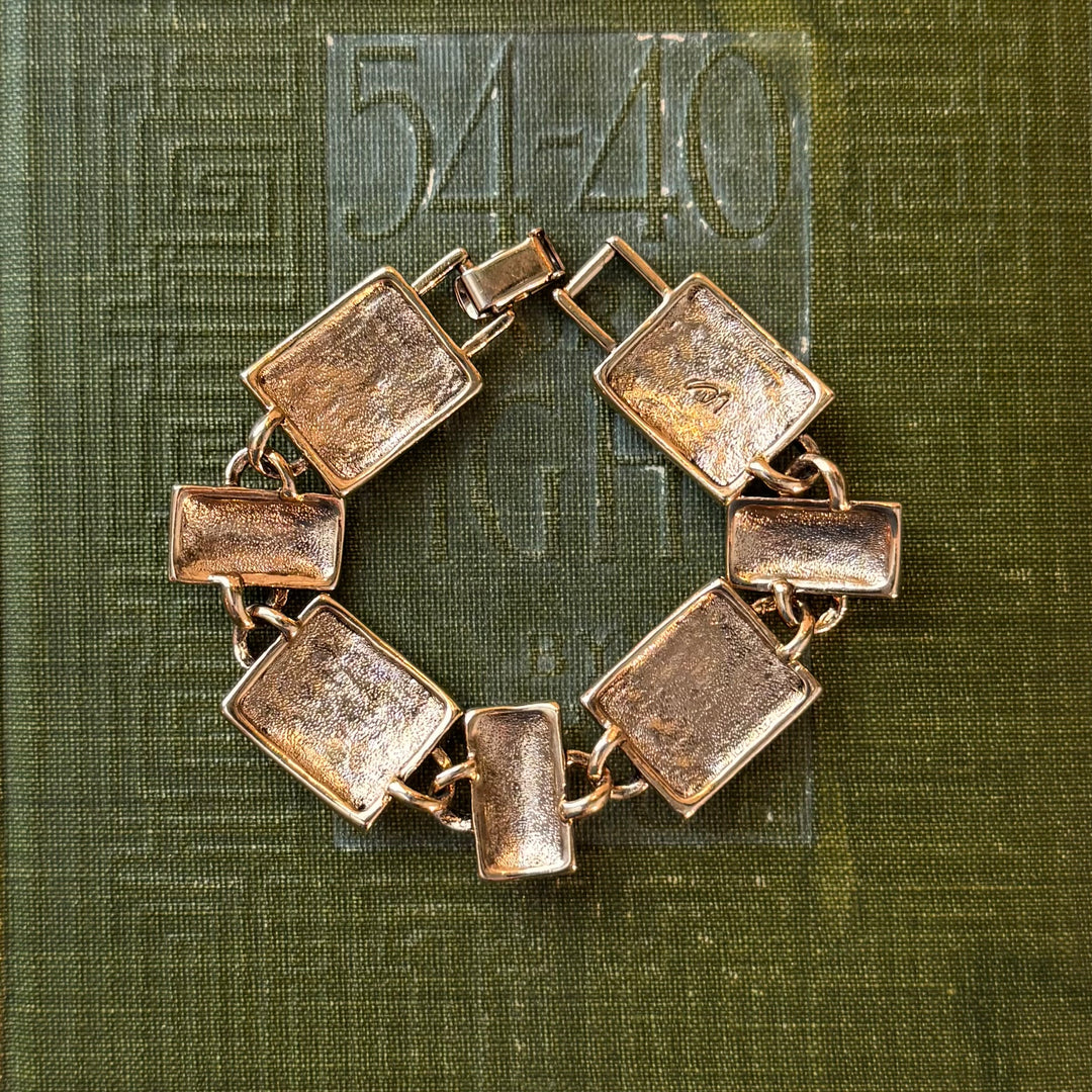 Gold Floral Enamel Bracelets