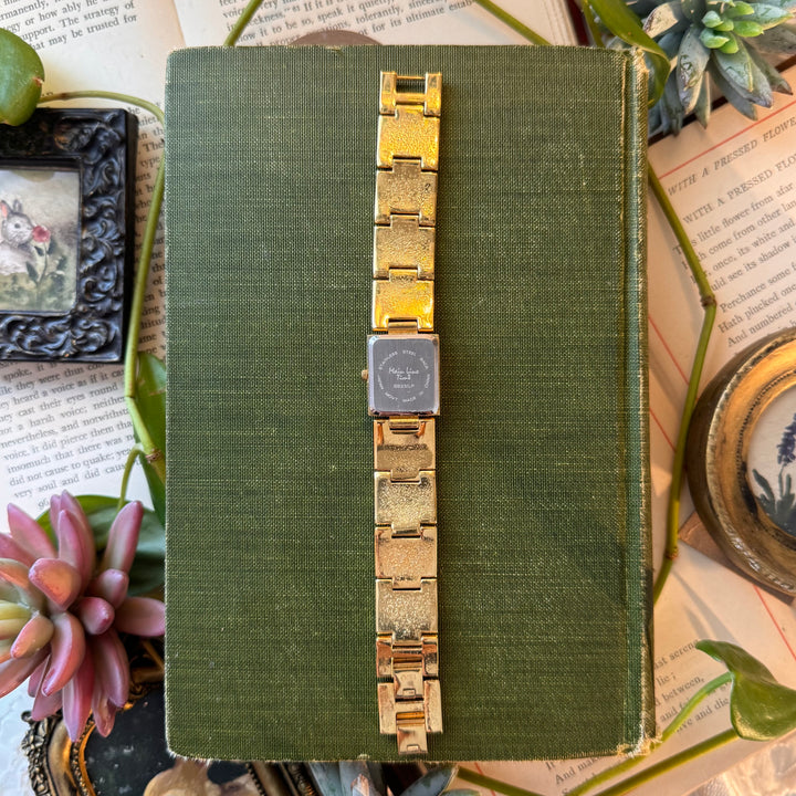 Gold Watch with Blue Lapis Stones