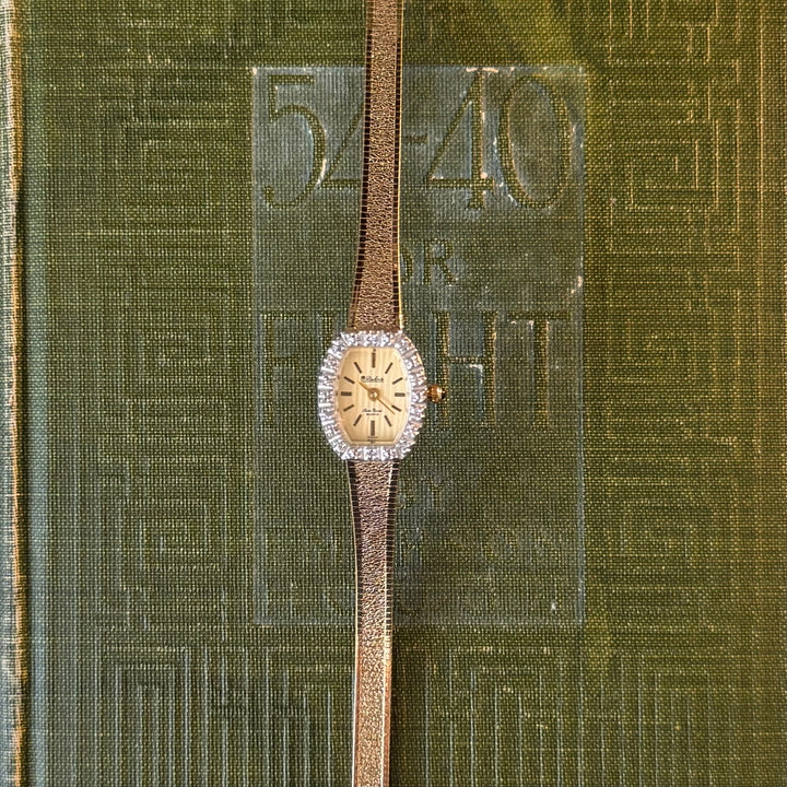 Two Tone Watch with Gold Face