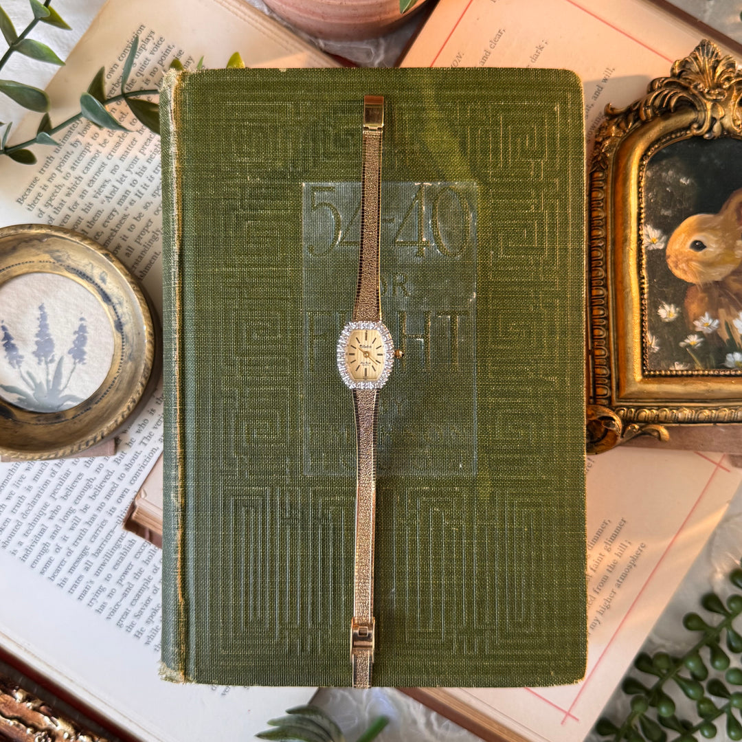 Two Tone Watch with Gold Face