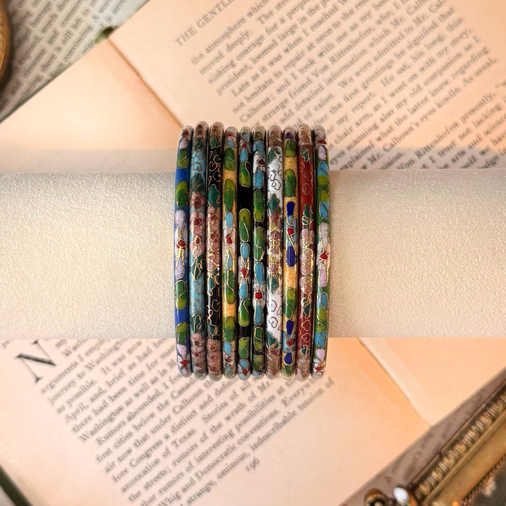Gold Cloisonne Bangles