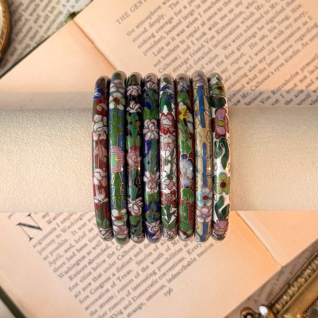 Gold Cloisonne Bangles