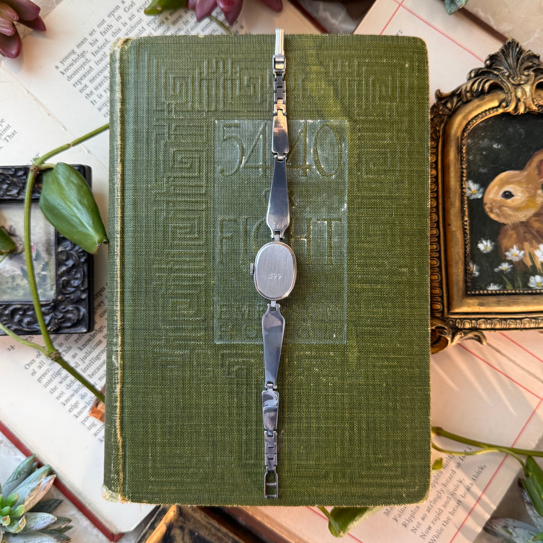 Silver Hand Painted Enamel Watch