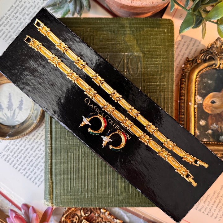 Gold Enamel Joan Rivers Set