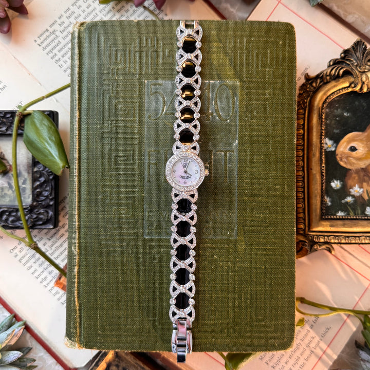 Silver Watch with Rhinestones
