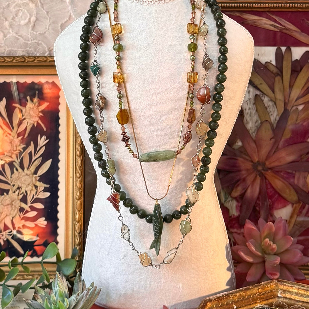 Genuine Stone Boho Necklaces