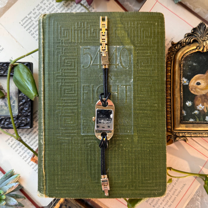 Gold Leather Heart Watch