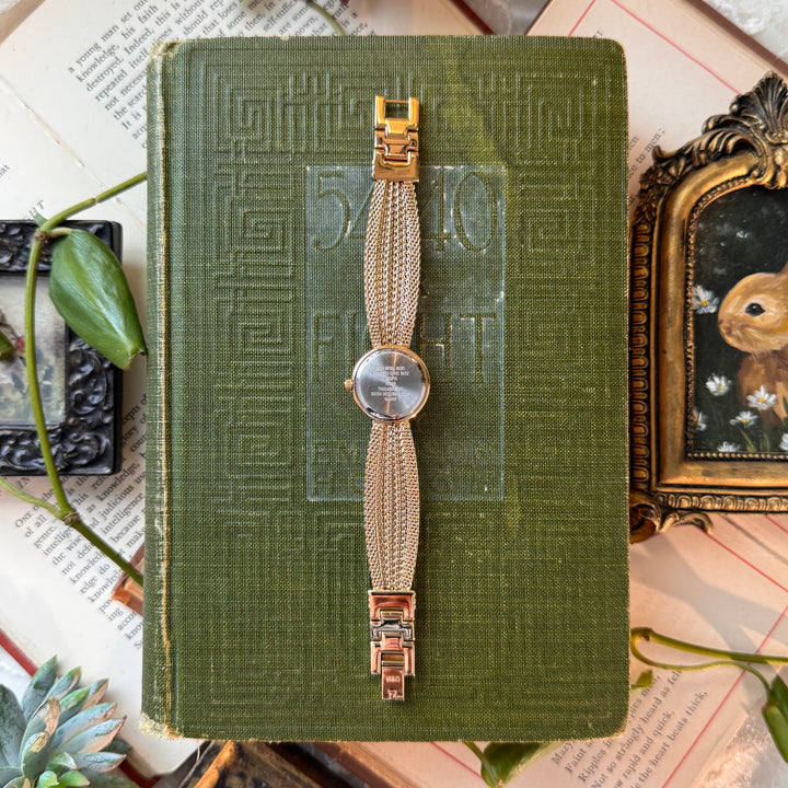 Gold Watch with Peekaboo Face