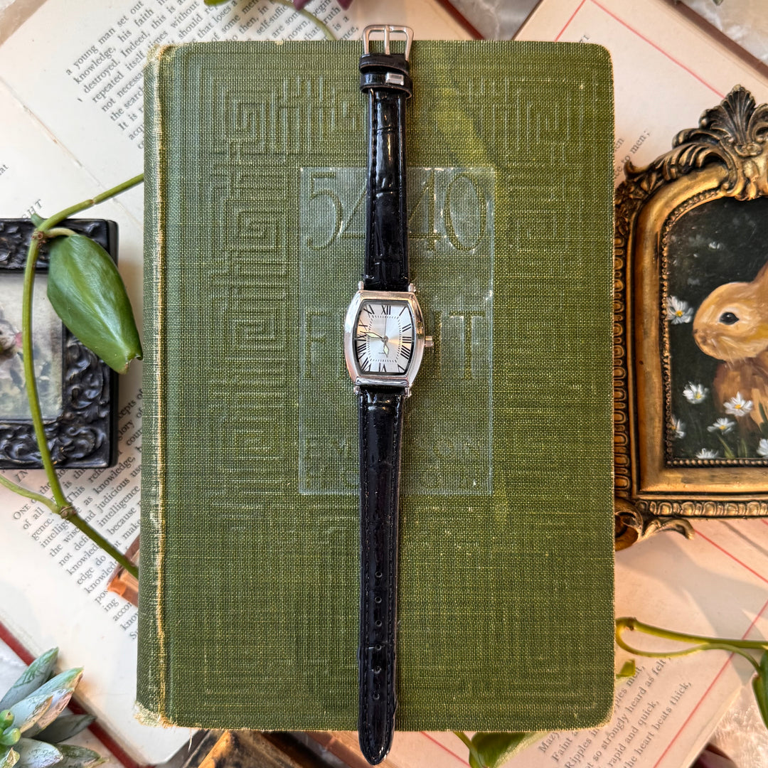 Silver Leather Watch