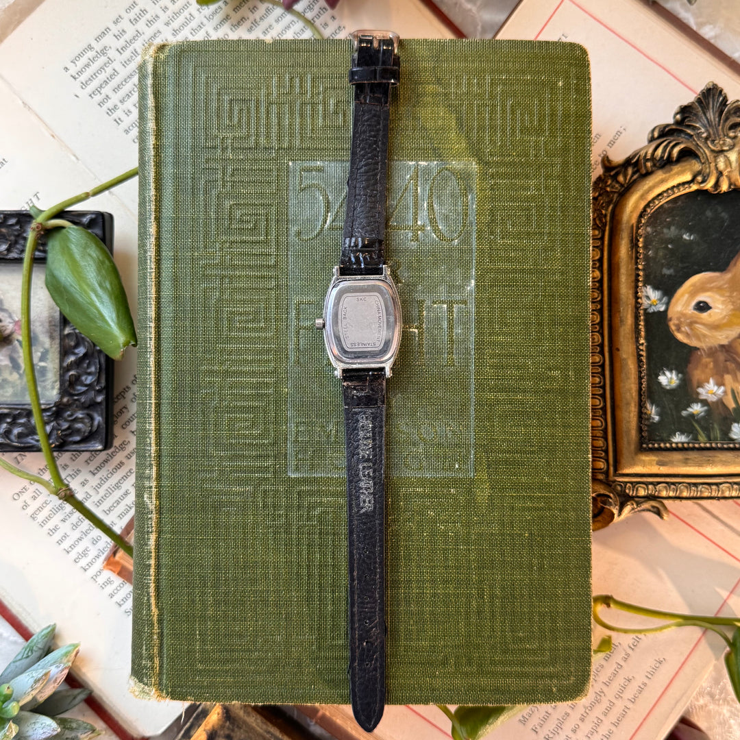Silver Leather Watch