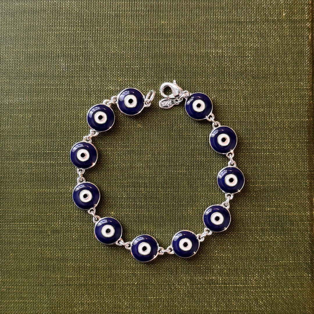 Silver Evil Eye Bracelet