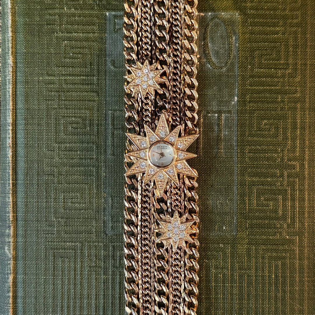 Gold Star Chain Watch