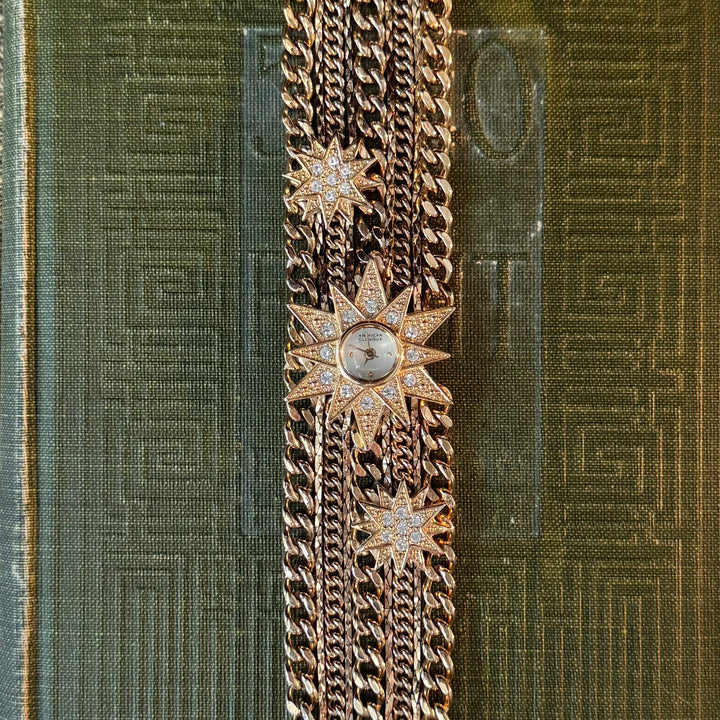 Gold Star Chain Watch