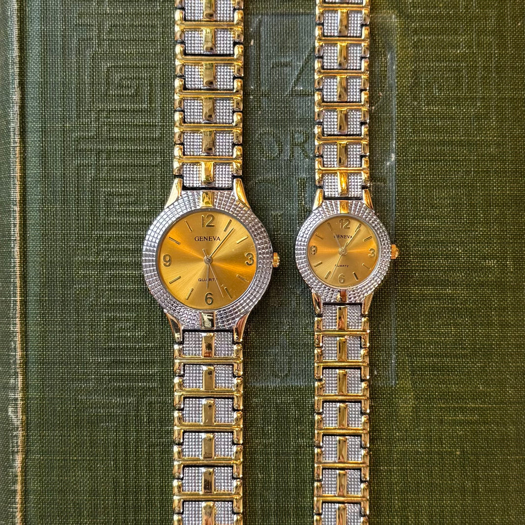 Two Tone Matching Men & Women Watches