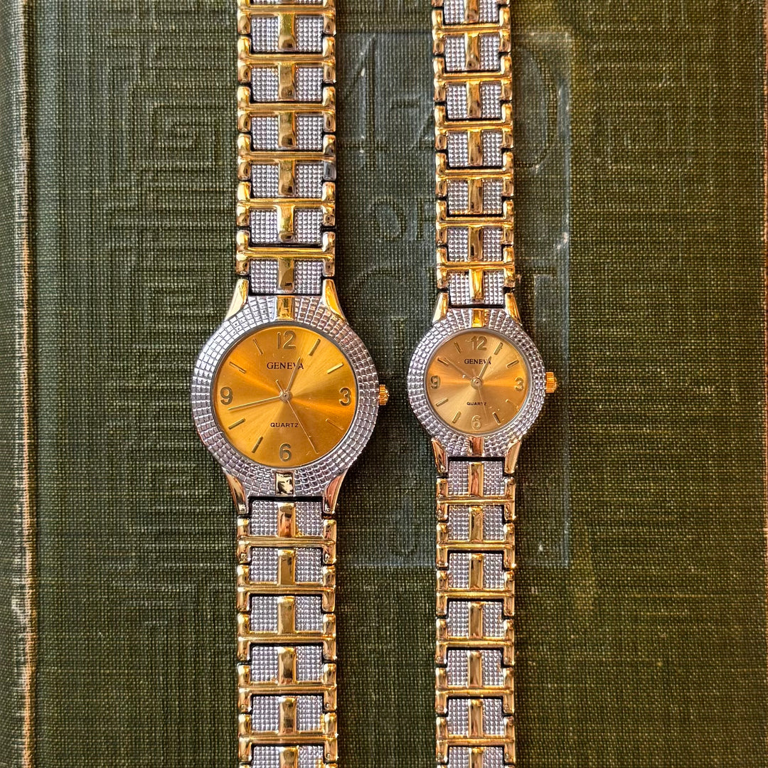 Two Tone Matching Men & Women Watches