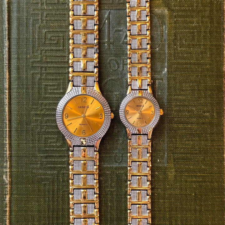 Two Tone Matching Men & Women Watches