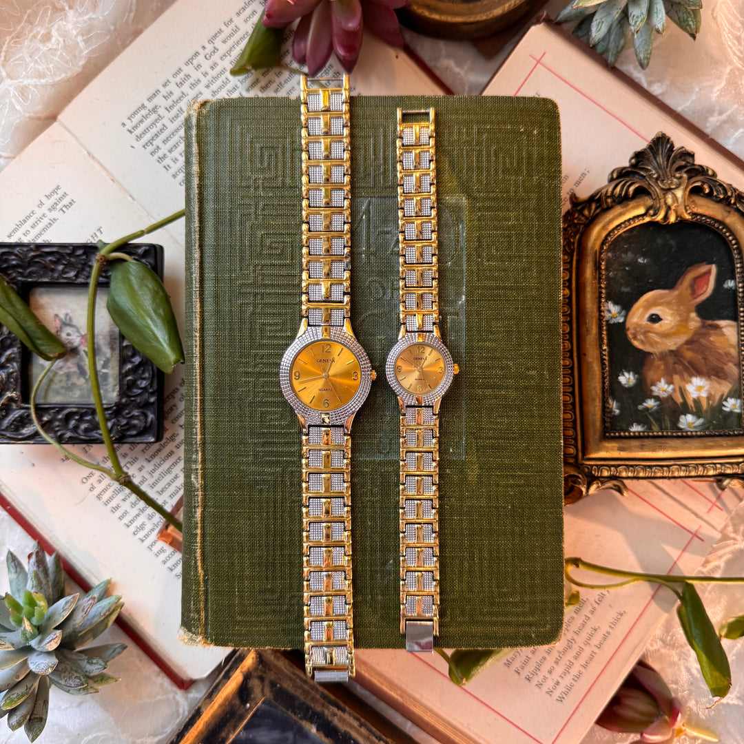 Two Tone Matching Men & Women Watches