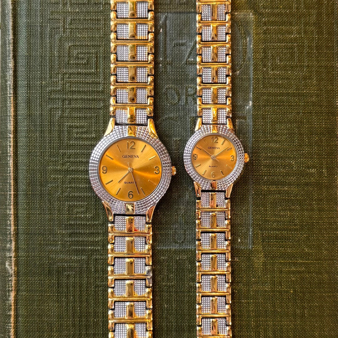 Two Tone Matching Men & Women Watches