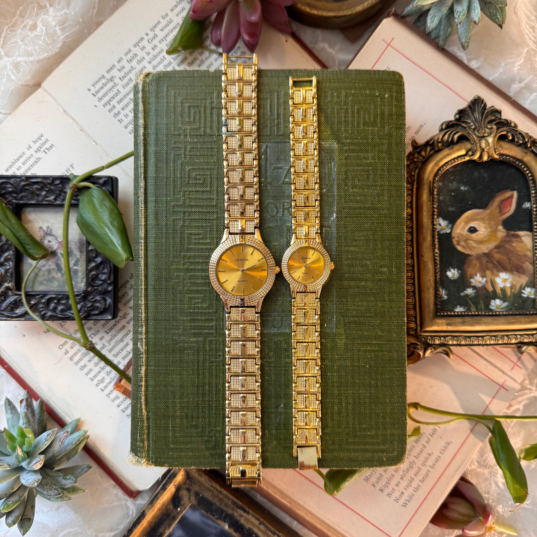 Gold Matching Men & Women Watches