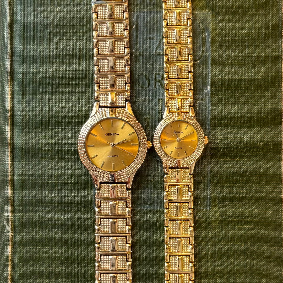 Gold Matching Men & Women Watches