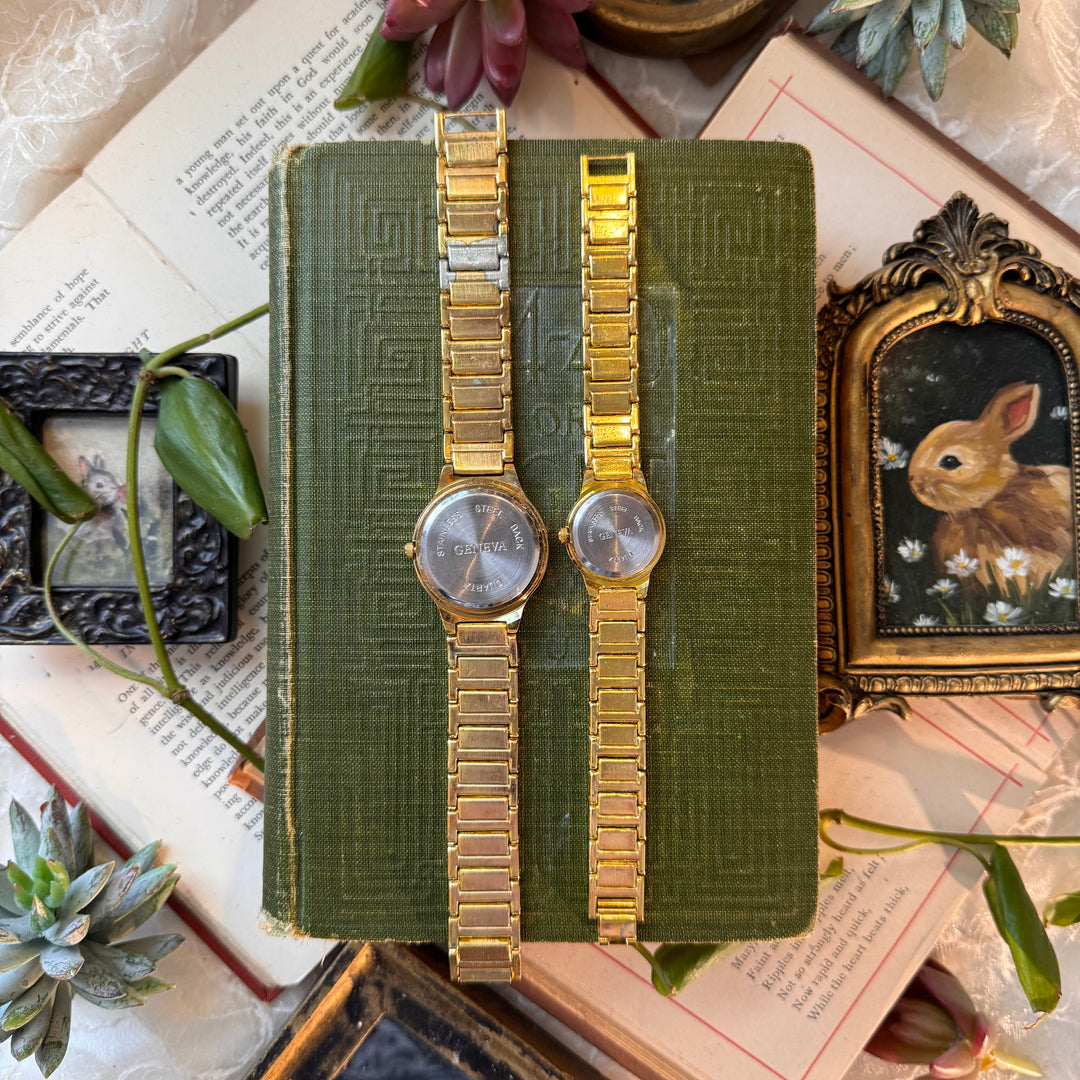 Gold Matching Men & Women Watches