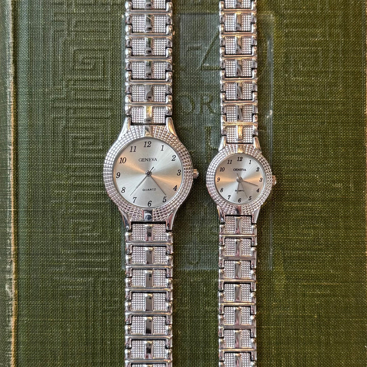 Silver Matching Men & Women Watches