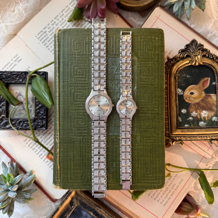 Silver Matching Men & Women Watches