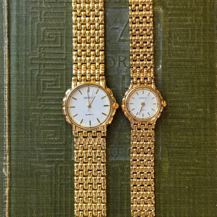 Gold Matching Men & Women Watches