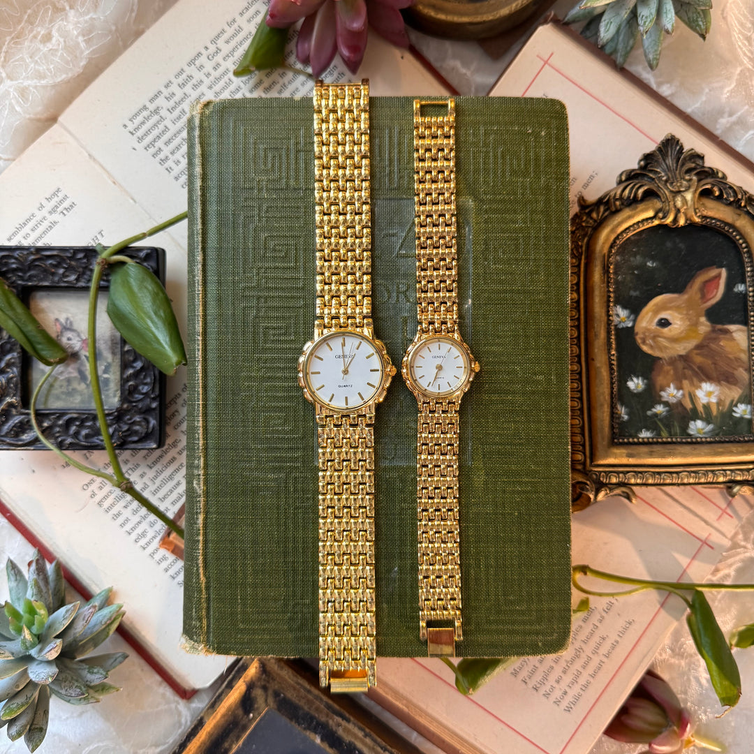 Gold Matching Men & Women Watches