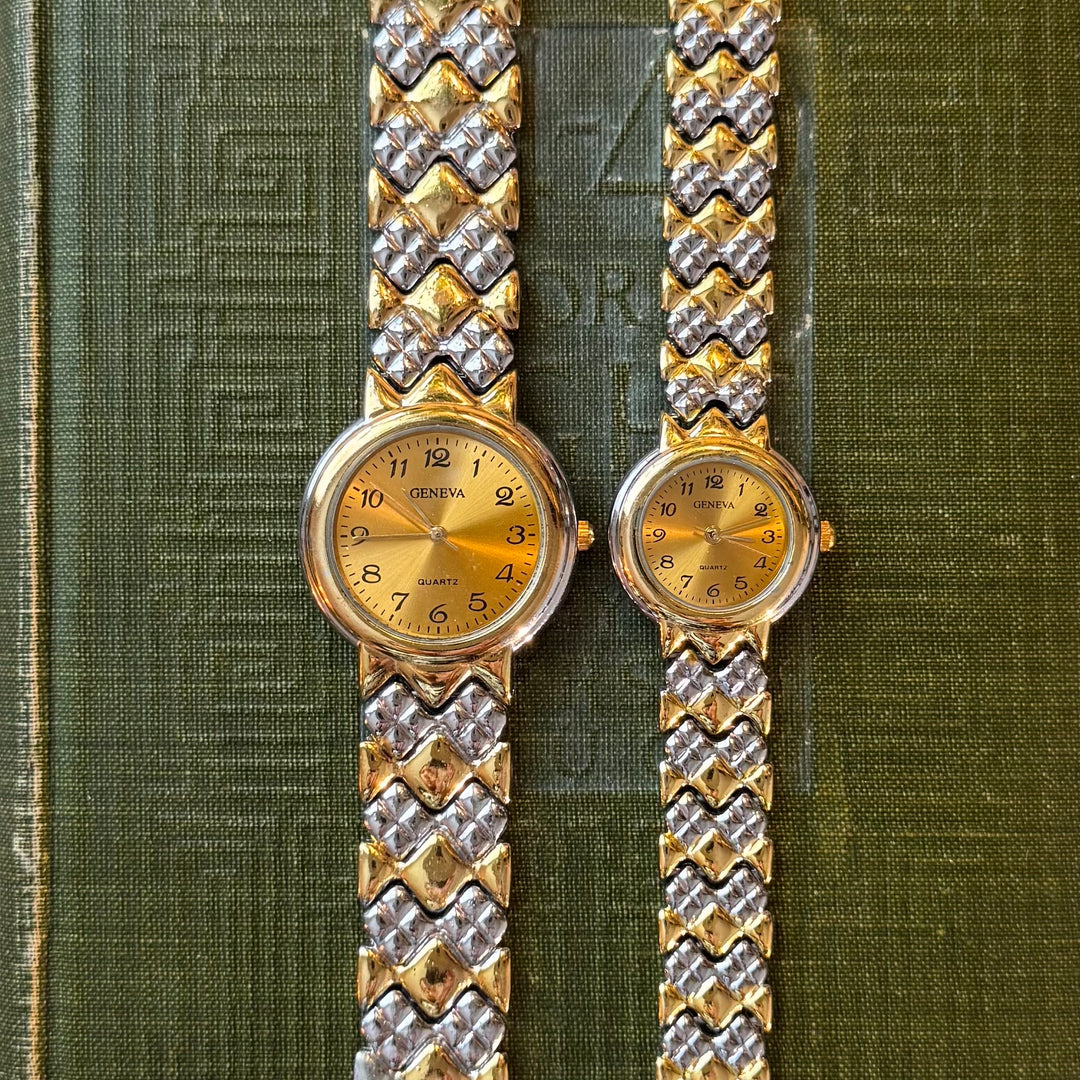 Two Tone Matching Men & Women Watches