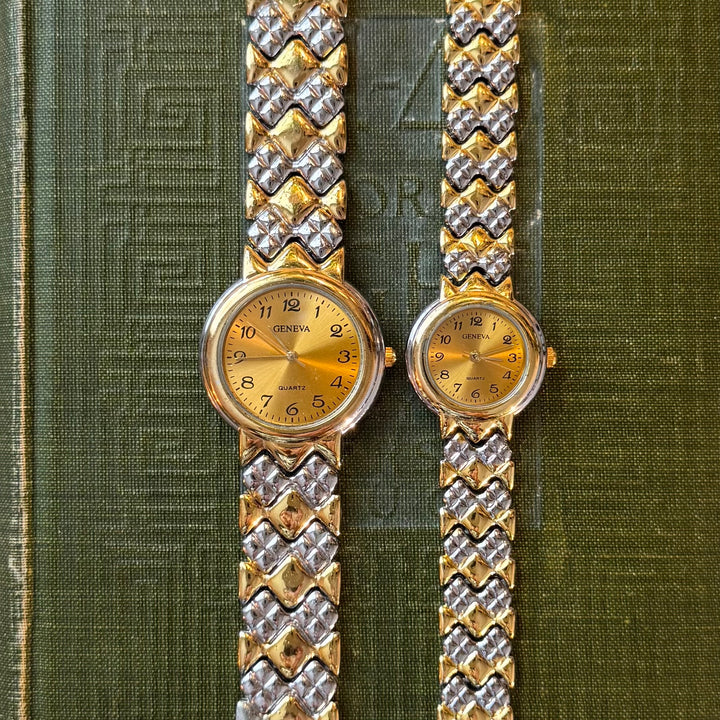 Two Tone Matching Men & Women Watches