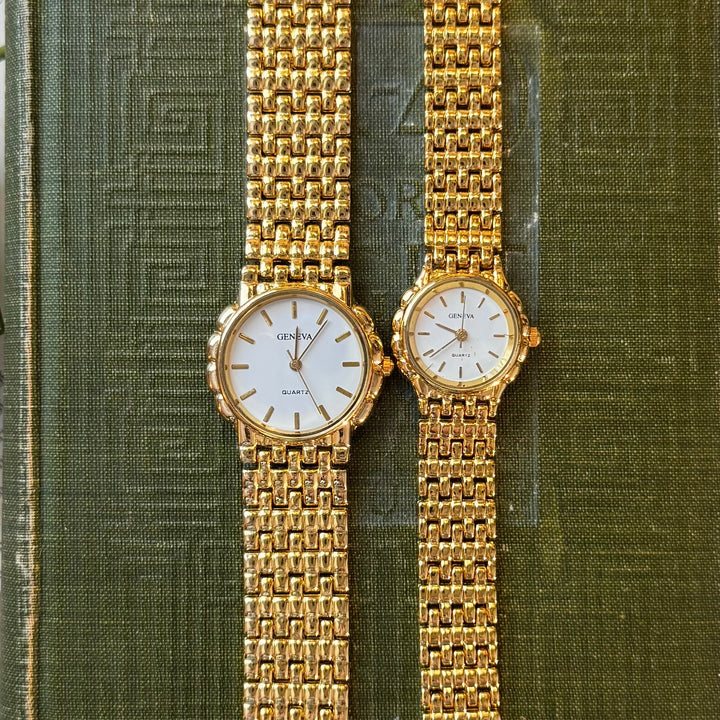 Gold Matching Men & Women Watches