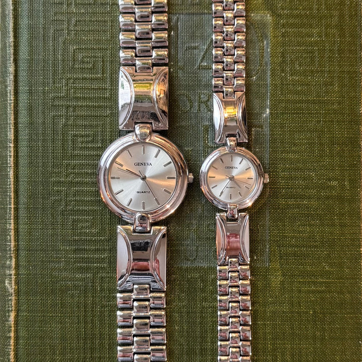 Silver Matching Men & Women Watches