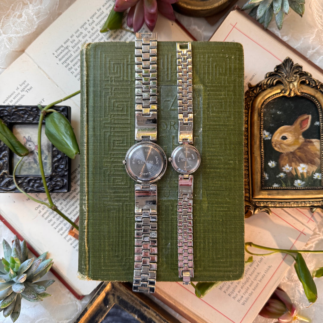 Silver Matching Men & Women Watches