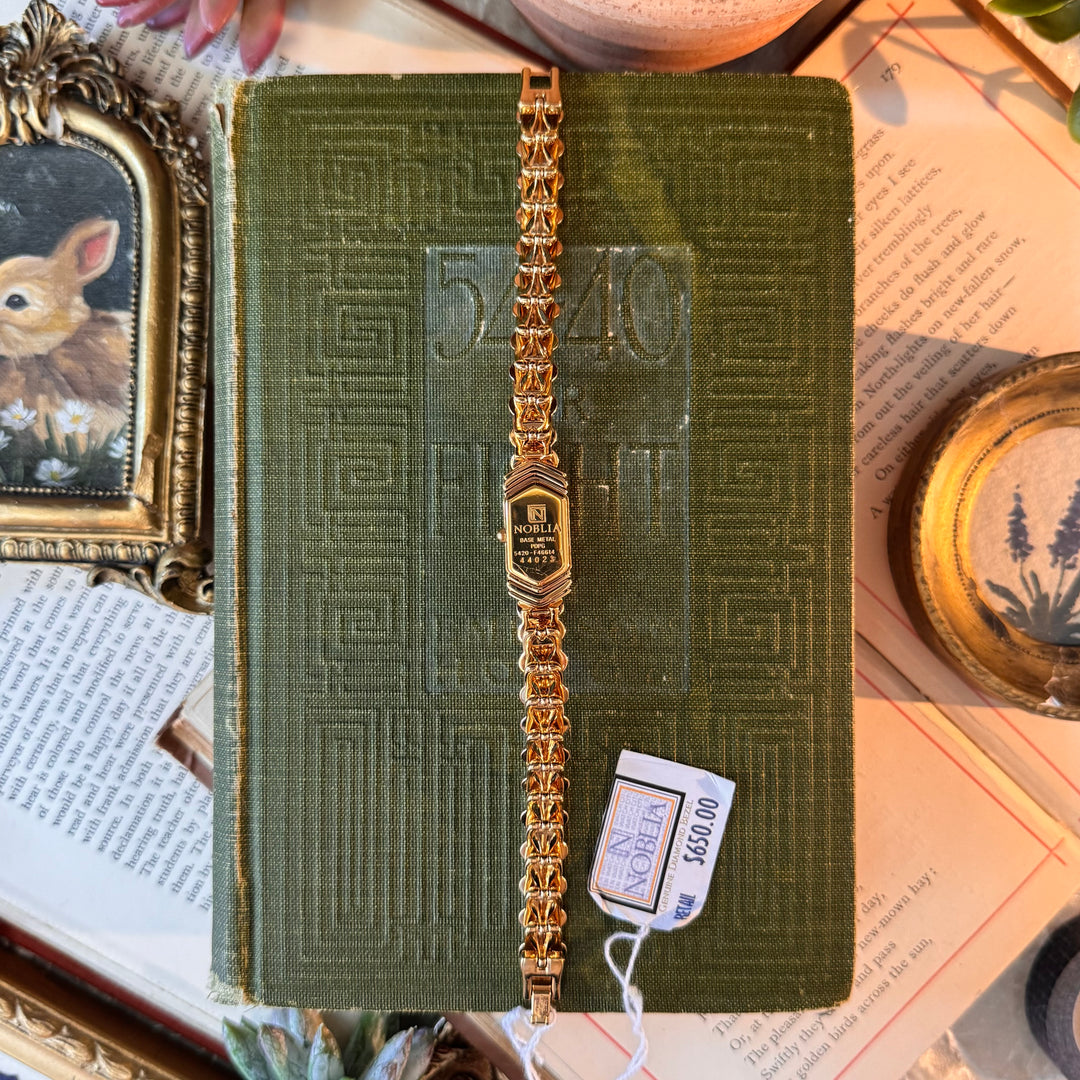 Gold Watch with Genuine Diamond Bezel Watch; Retails For $650