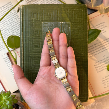 Gold Watch with Multicolored Stones