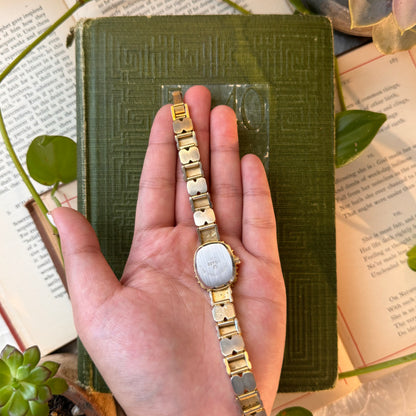 Gold Watch with Multicolored Stones