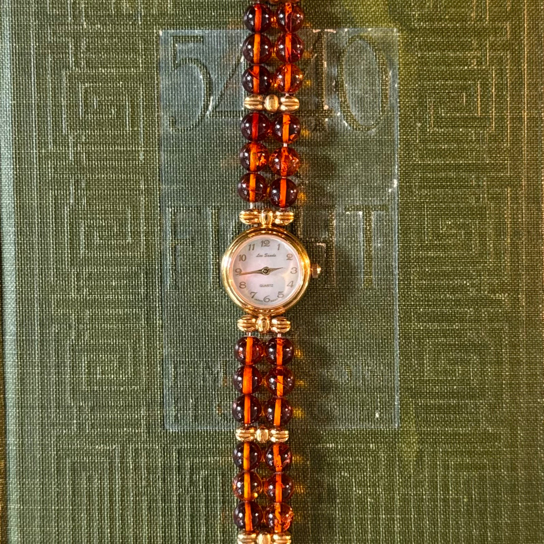 Gold Lee Sands Beaded Watch
