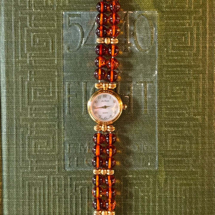 Gold Lee Sands Beaded Watch