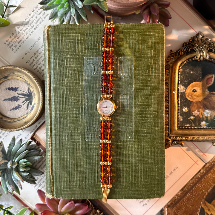 Gold Lee Sands Beaded Watch