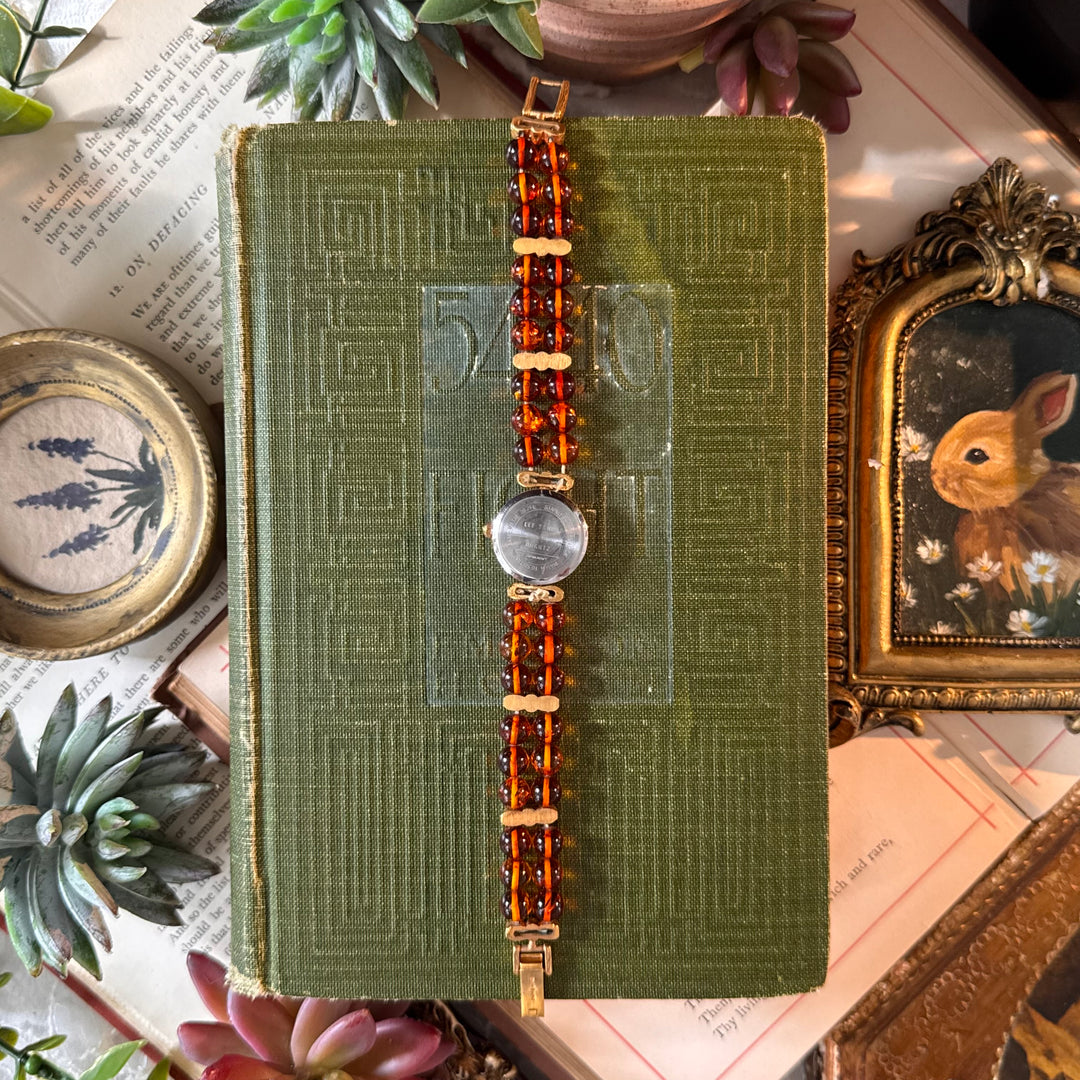 Gold Lee Sands Beaded Watch