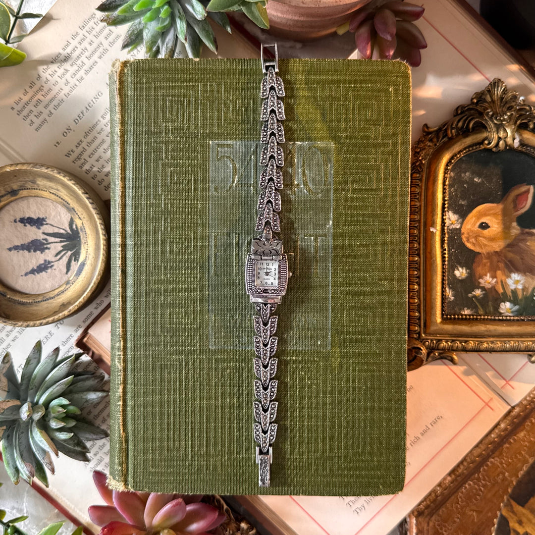 Silver Ornate Peekaboo Watch