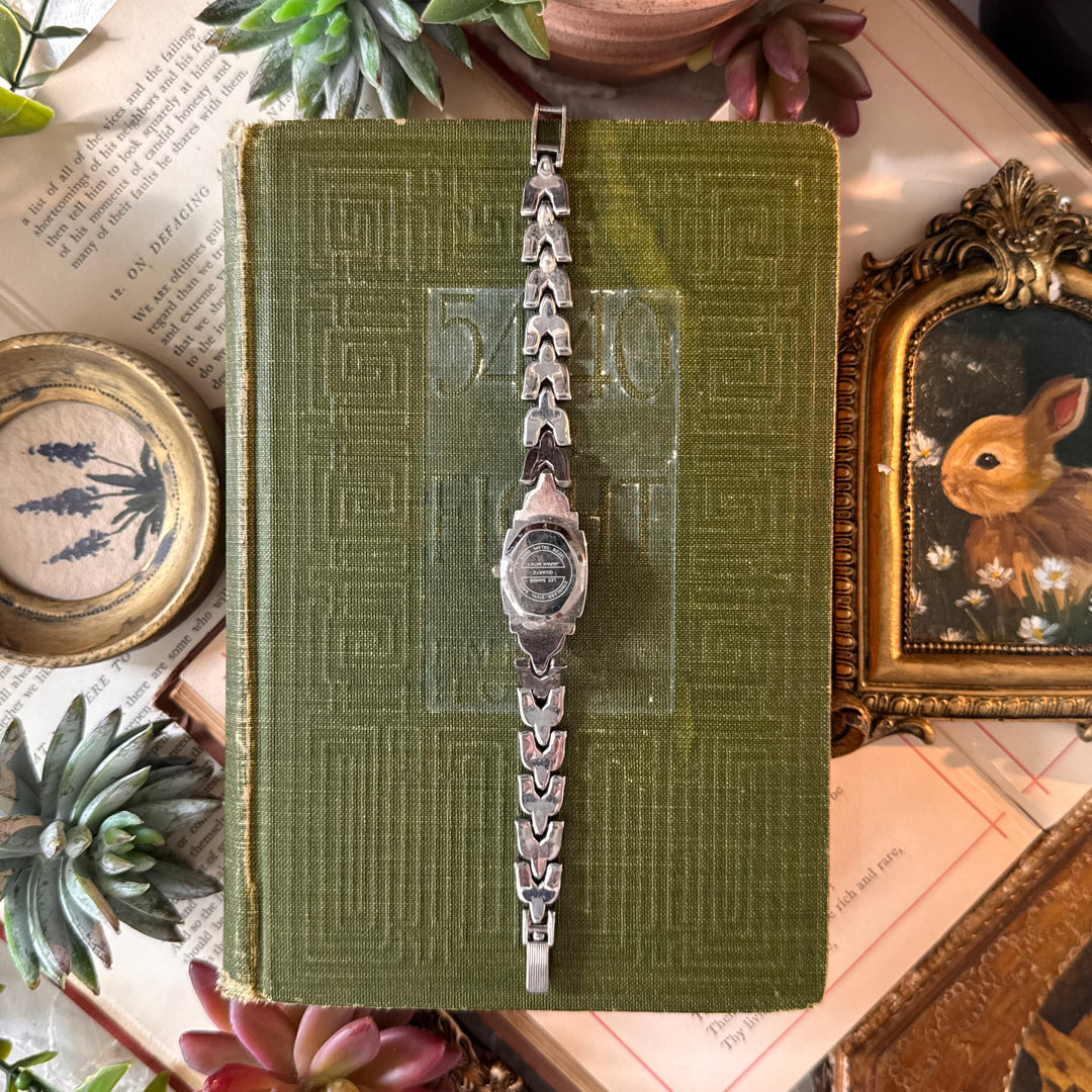 Silver Ornate Peekaboo Watch