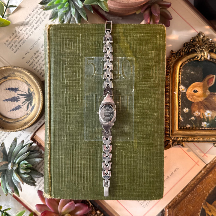 Silver Ornate Peekaboo Watch