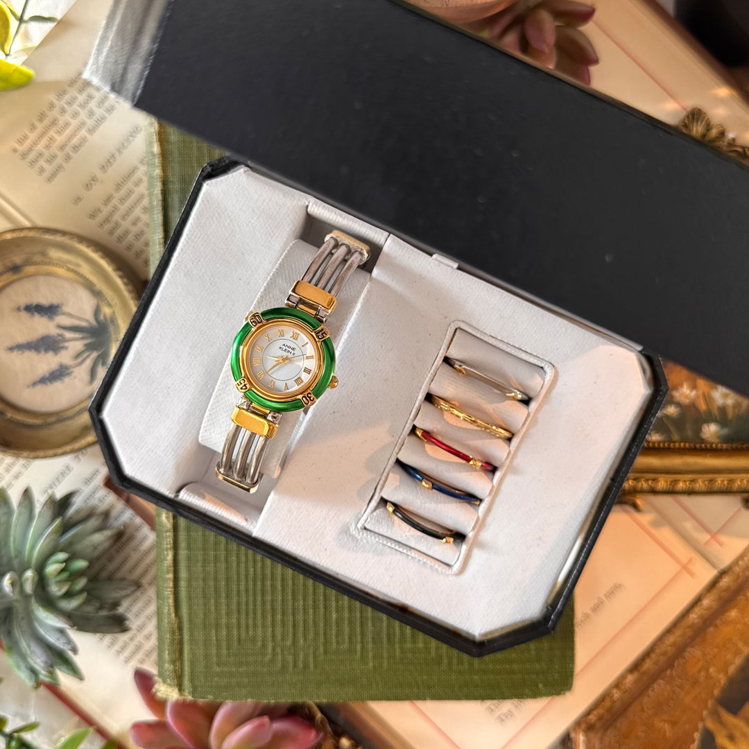 Two Tone Watch with Interchangeable Bezels
