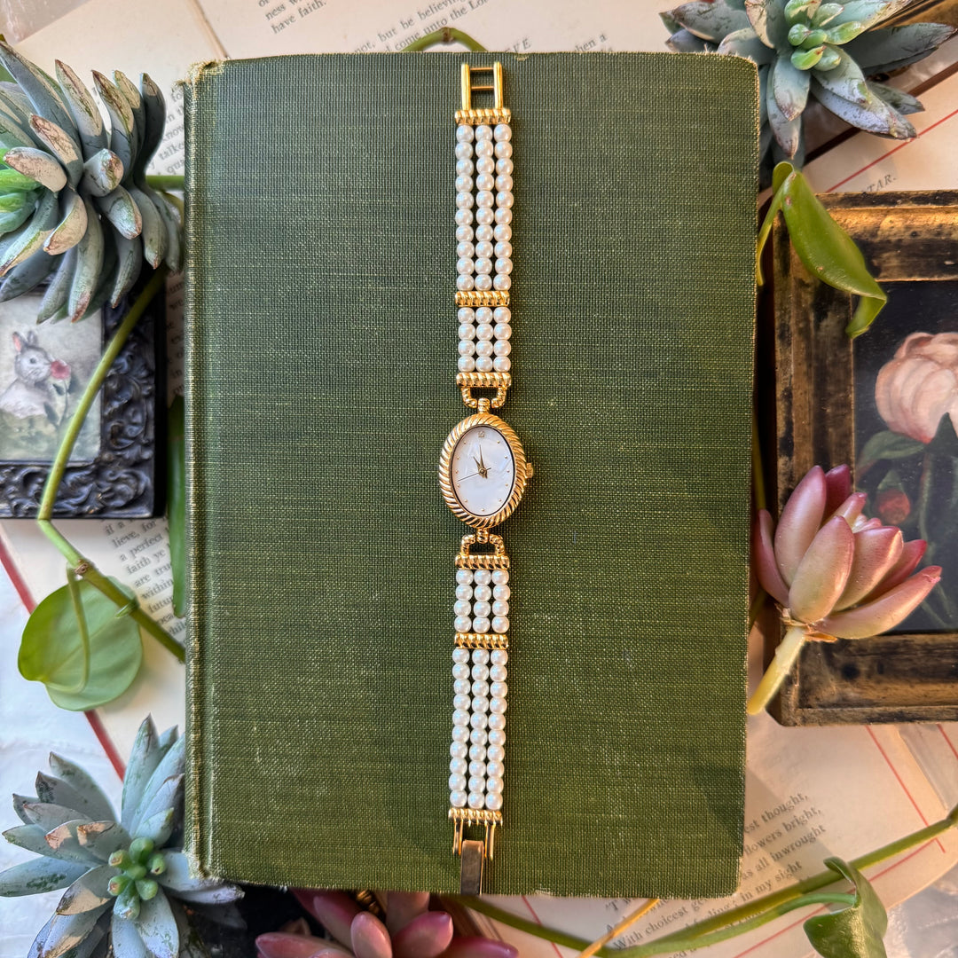 Gold Pearl Watch