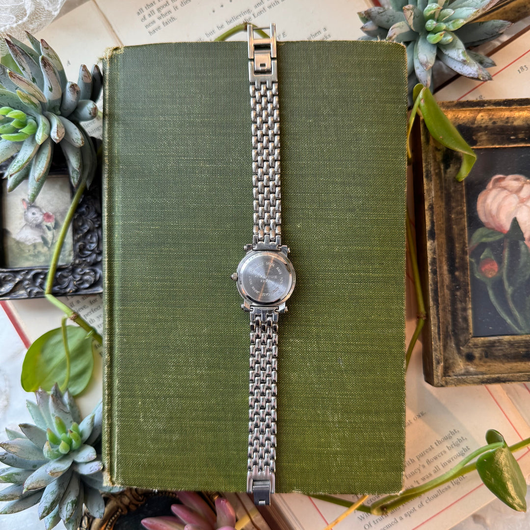 Silver Watch with Rhinestones