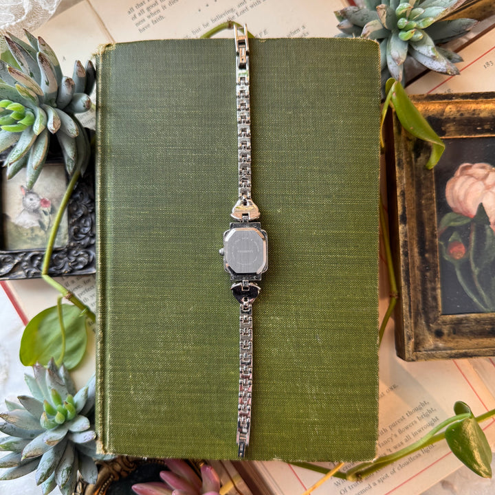 Silver Watch with Rhinestones